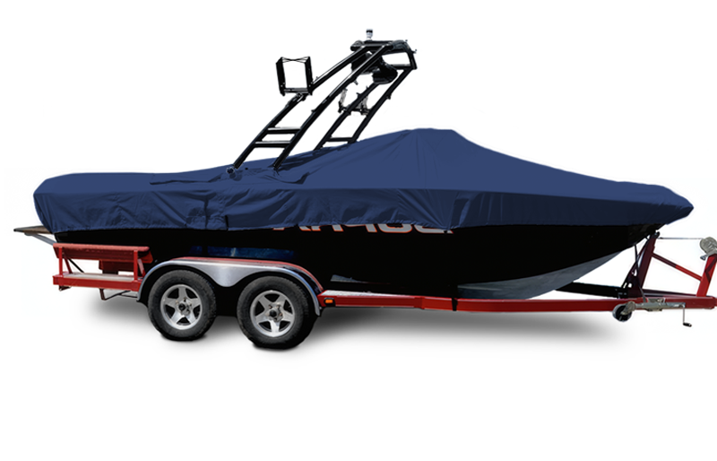 Tournament Ski Boat with Tower Cover National Boat Covers Admiral Navy 800x514